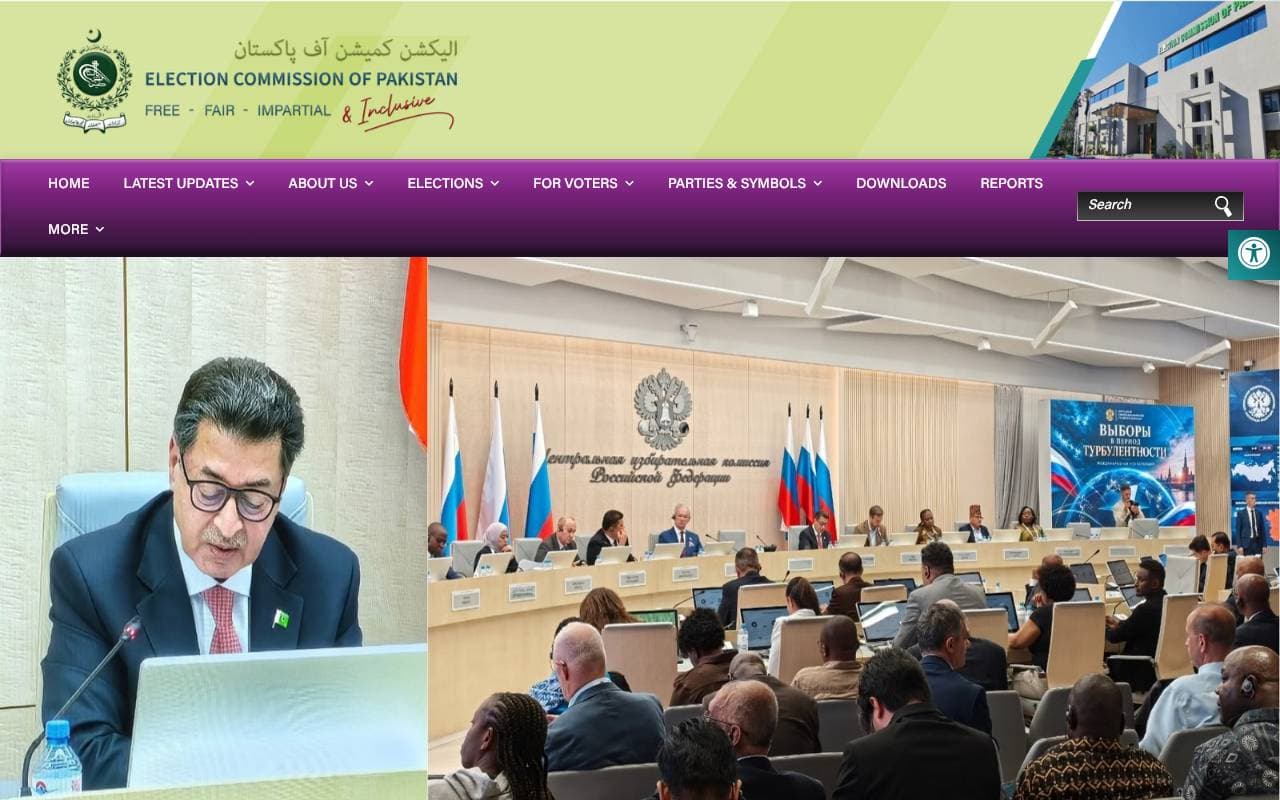 Step 1: Open the official website of the Election Commission of Pakistan.